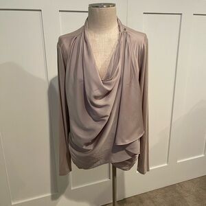 Lyssé Draped Women's Top in Taupe
